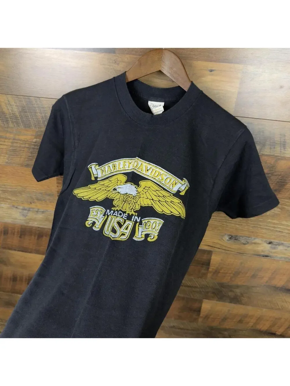 Vintage 80s Harley Davidson Eagle T-Shirt Medium Ebert Sportswear Single Stitch